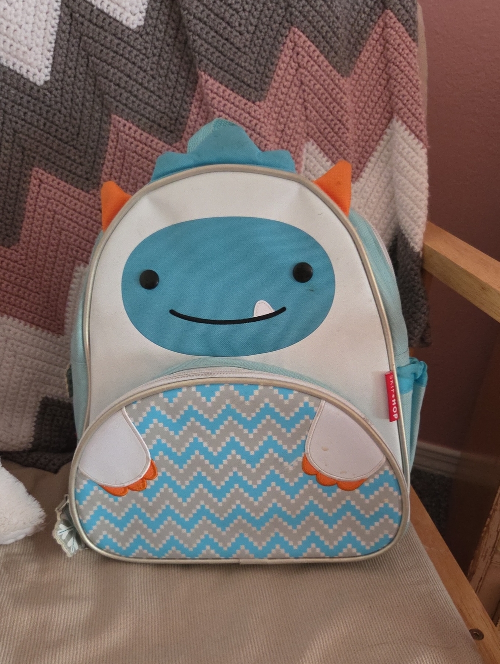 Skip Hop Blue & Orange Monster Kids Backpack